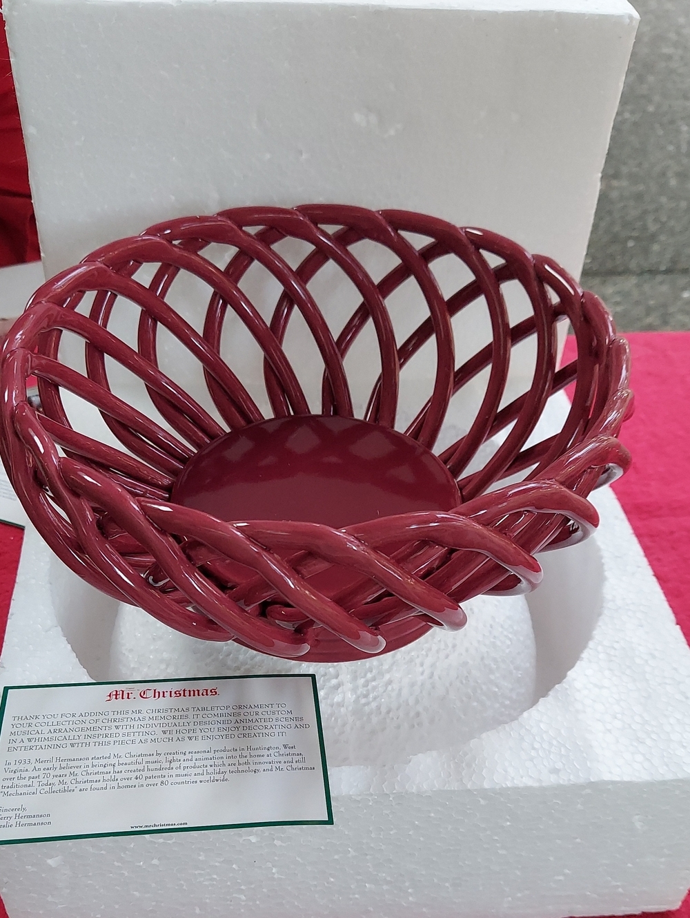 Lindsey Jordon ~Red Ceramic Decorative Bowl